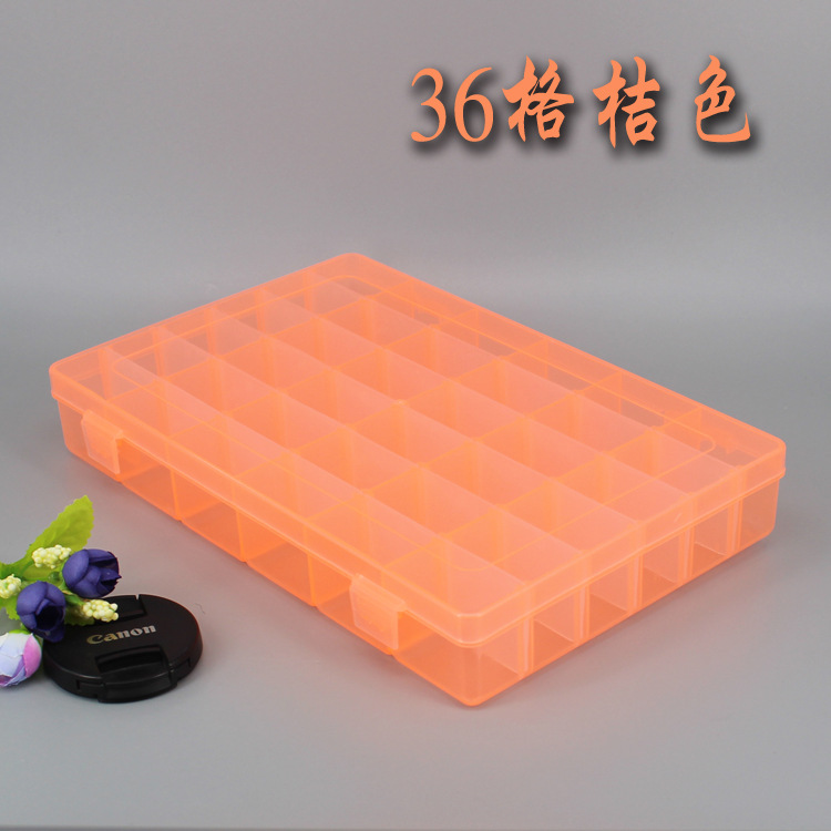 PP transparente 36 joyería autopartes rectángulo almacenamiento de componentes electrónicos caja de almacenamiento caja de plástico caja de embalaje