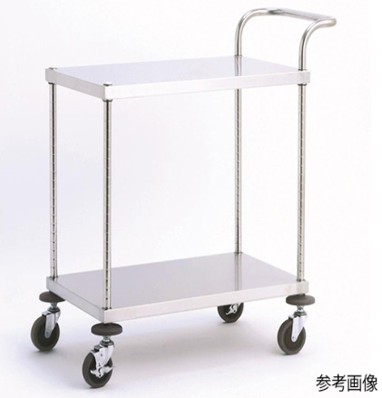 二层单把手不锈钢手推车