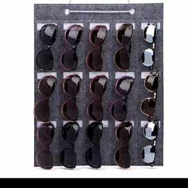 毛毡太阳镜收纳挂袋新款首饰收纳袋壁挂式饰品挂袋多格收纳袋