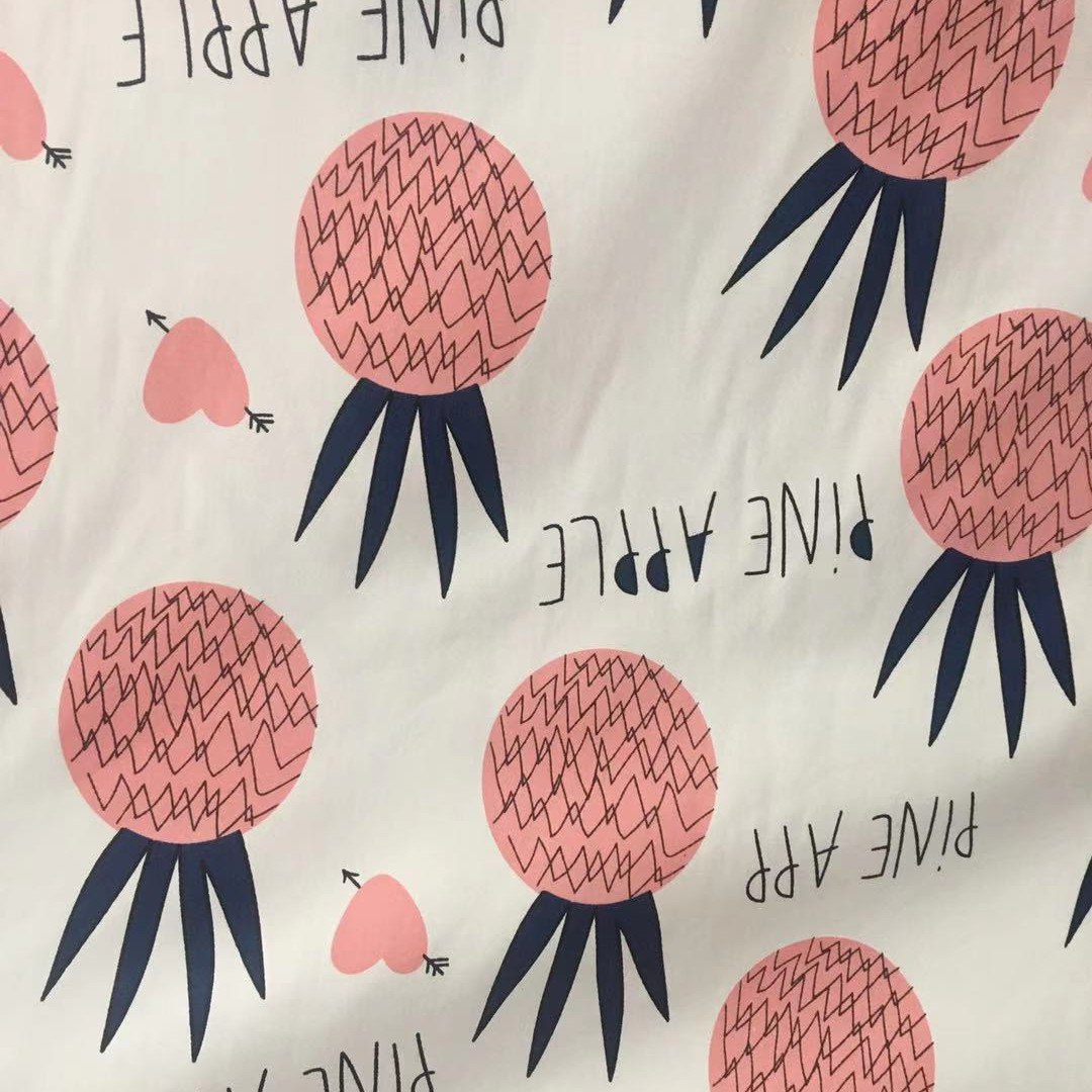 厂家直销1.6米幼儿园被罩全棉卡通睡衣布料宝宝纯棉斜纹A类面料