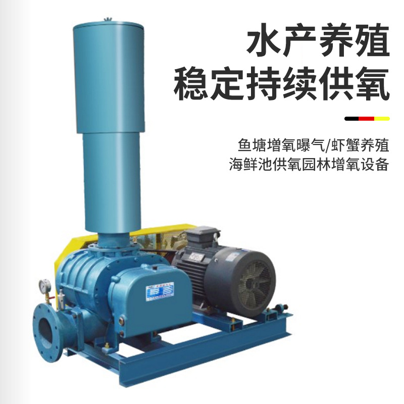 负压三叶罗茨鼓风机真空泵气力输送WSR125加长电机18.5KW 风机