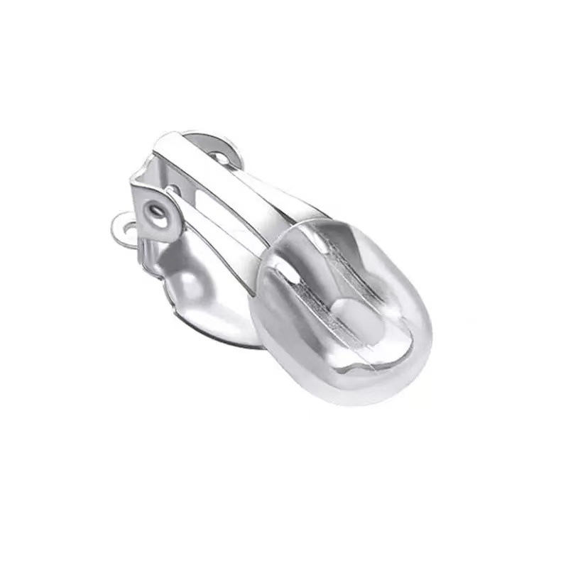 One frog buckle disc ear clip strap [silver]
