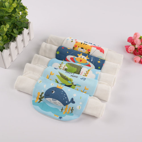 Baby sweat-absorbent towel, children's kindergarten gauze 4-layer sweat-proof towel, baby pure cotton summer pad sling for boys and girls