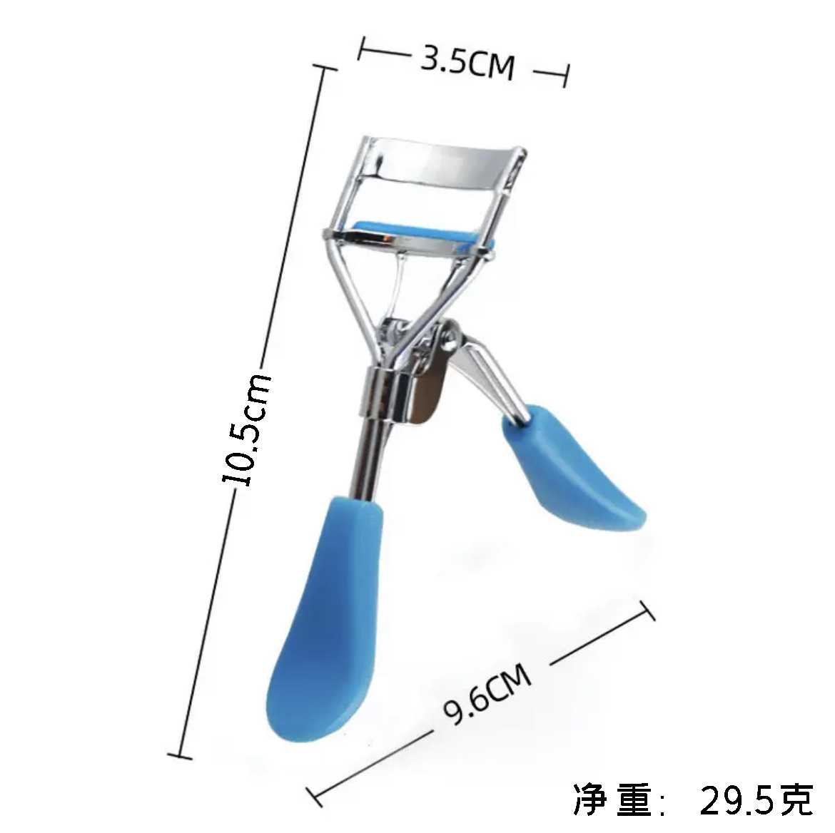 Rizador de pestañas de ojos negro ultra gran angular de larga duración que forma rizador de pestañas herramienta rizador de pestañas de plata fábrica al por mayor