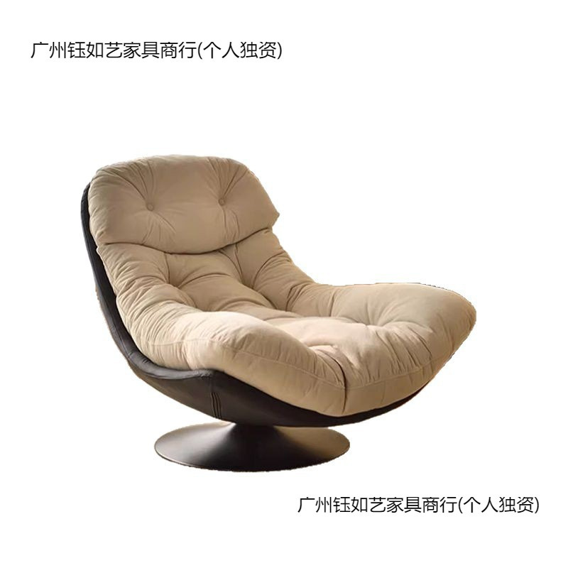 蛋壳单人沙发沙发椅旋转现代意式客厅卧室阳台休闲休闲椅懒人躺椅|undefined