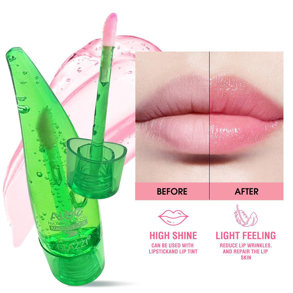 Glaezi Cross-border Hydrating Nourishing Warming Tinted Lipstick Aloe Jelly Lip Balm Moisturizing Women's Lip Care Enchanting Lip Liquid