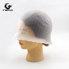 Manufacturer wholesale silicone highlighter cap with holes, hair dye cap with holes, hairdressing tools, transparent oil perm and dye cap with holes