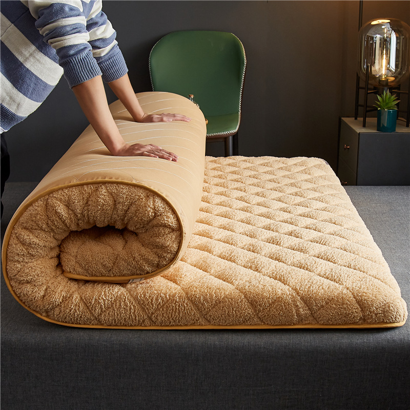 Lambswool mattress thickened warm flannel mat student dormitory single double adult mattress