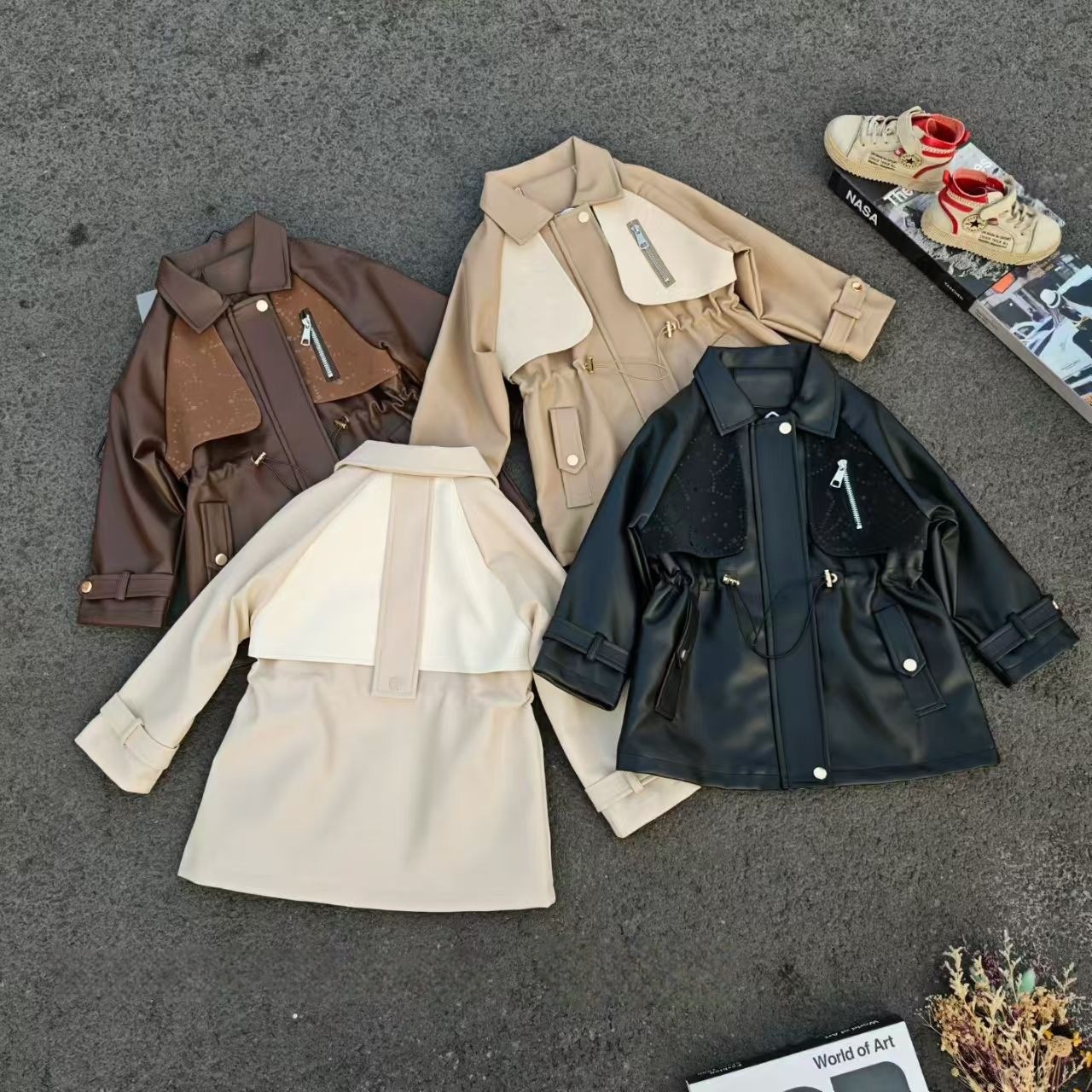 polyurethane trench coat