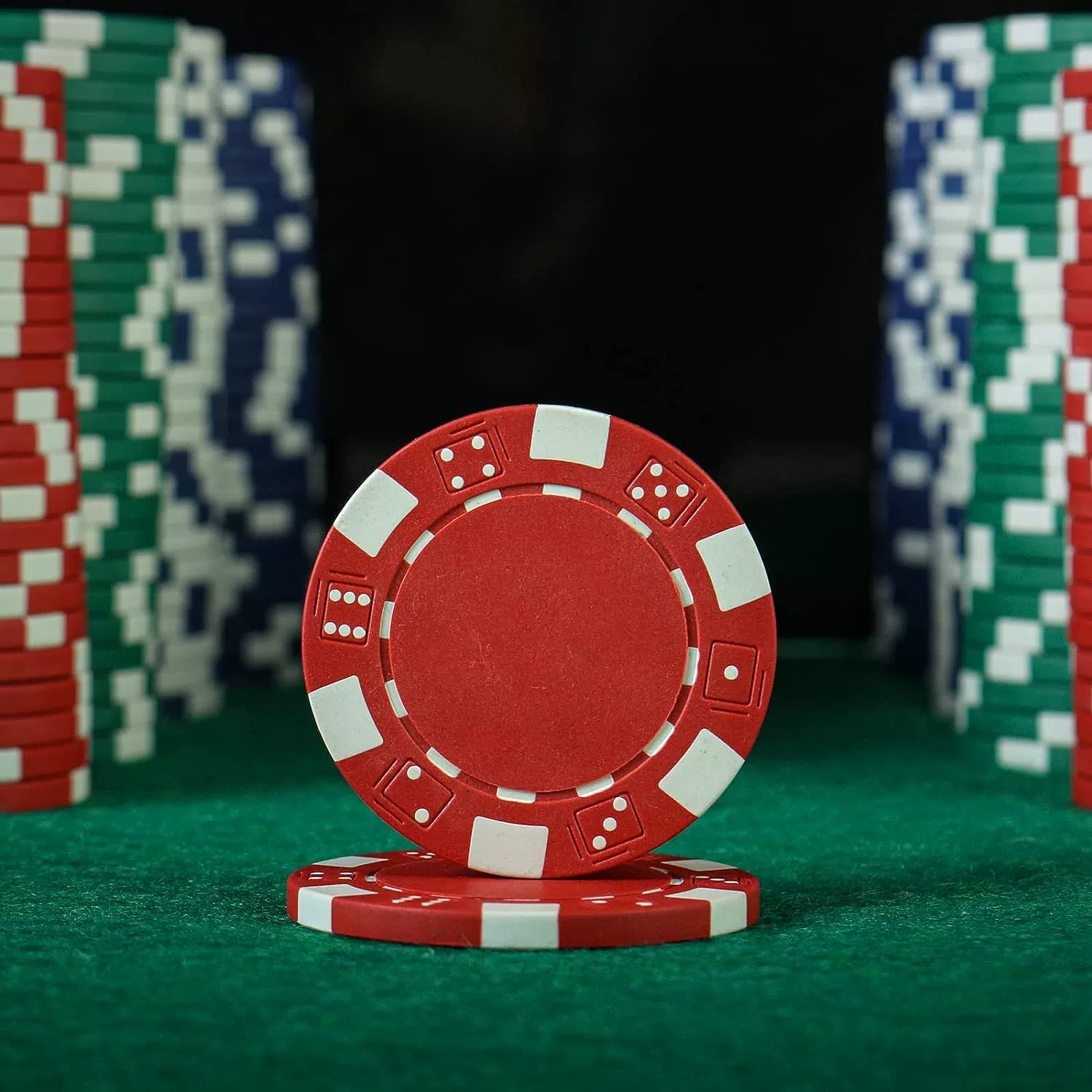 Набор фишек покера Texas Hold'em, алюминиевая коробка, чипы и кости, опции 25–500 шт