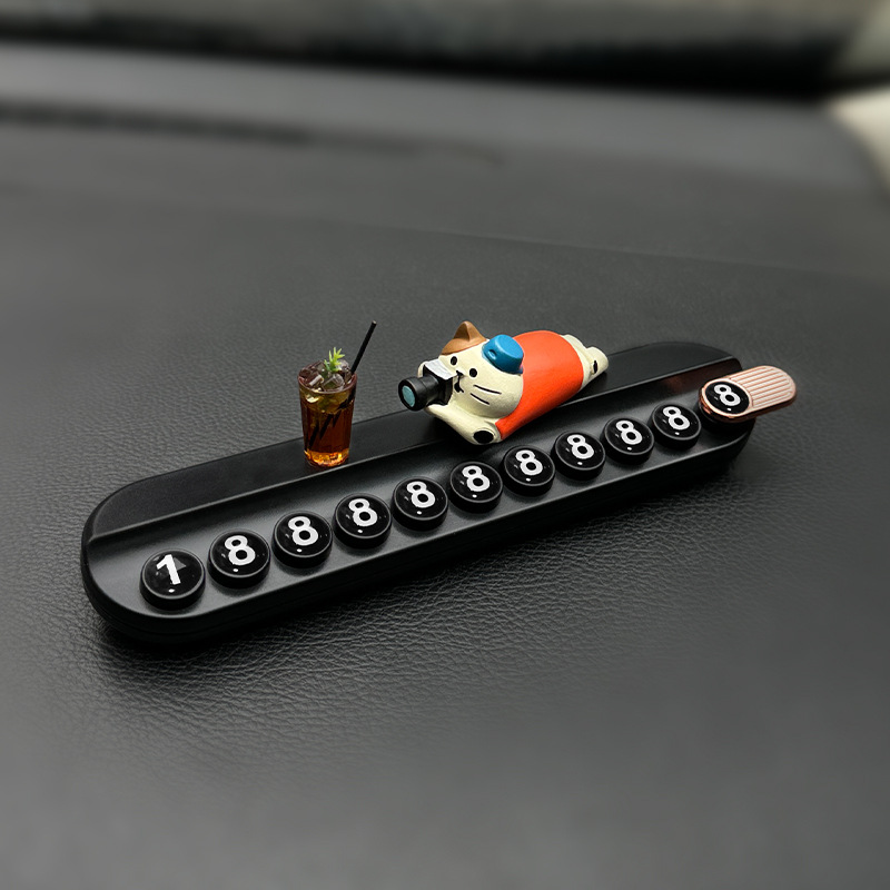 Tarjeta de teléfono móvil de coche, placa de estacionamiento, placa de matrícula temporal de coche, placa de matrícula de coche creativa, decoración de serie