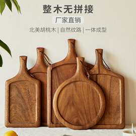 跨境木质牛排餐盘乌檀木长方形西餐盘面包托盘披萨板木制餐盘木盘
