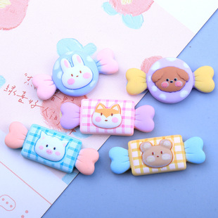 New Cartoon Bear Candy Accessories diy Cream Glue Phone Case Hairpin Resin Accessories Wholesale
