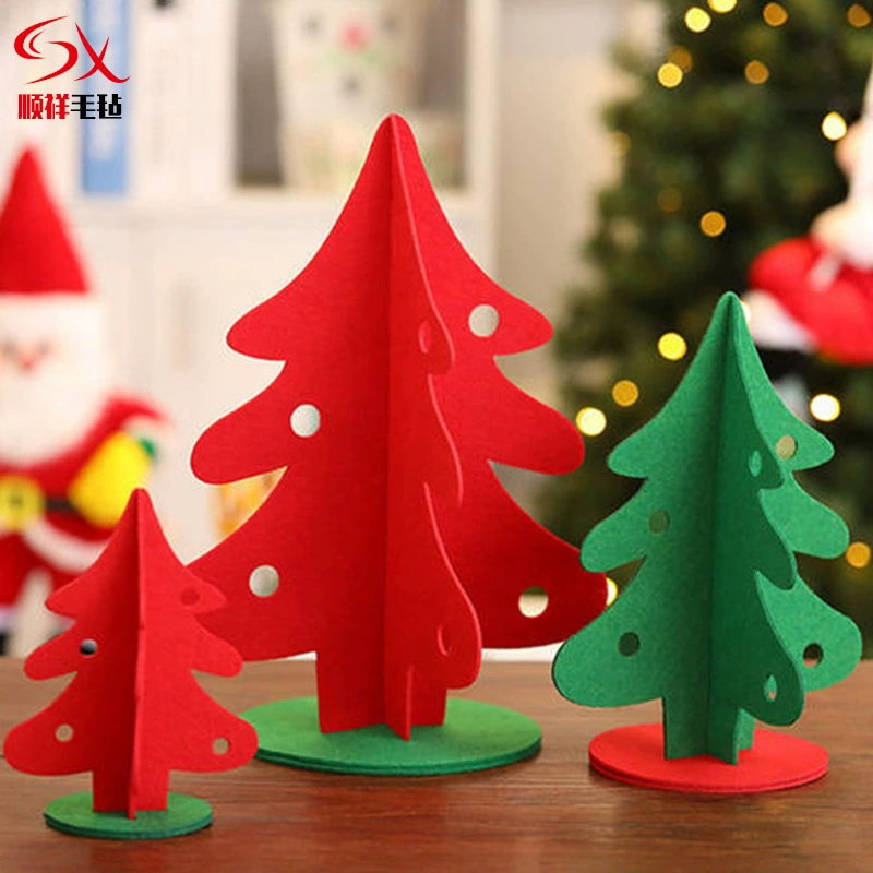 В наличии поделки из фетра Новогодняя елка подвеска креативная детская ручная работа DIY украшение из фетра Новогодняя елка