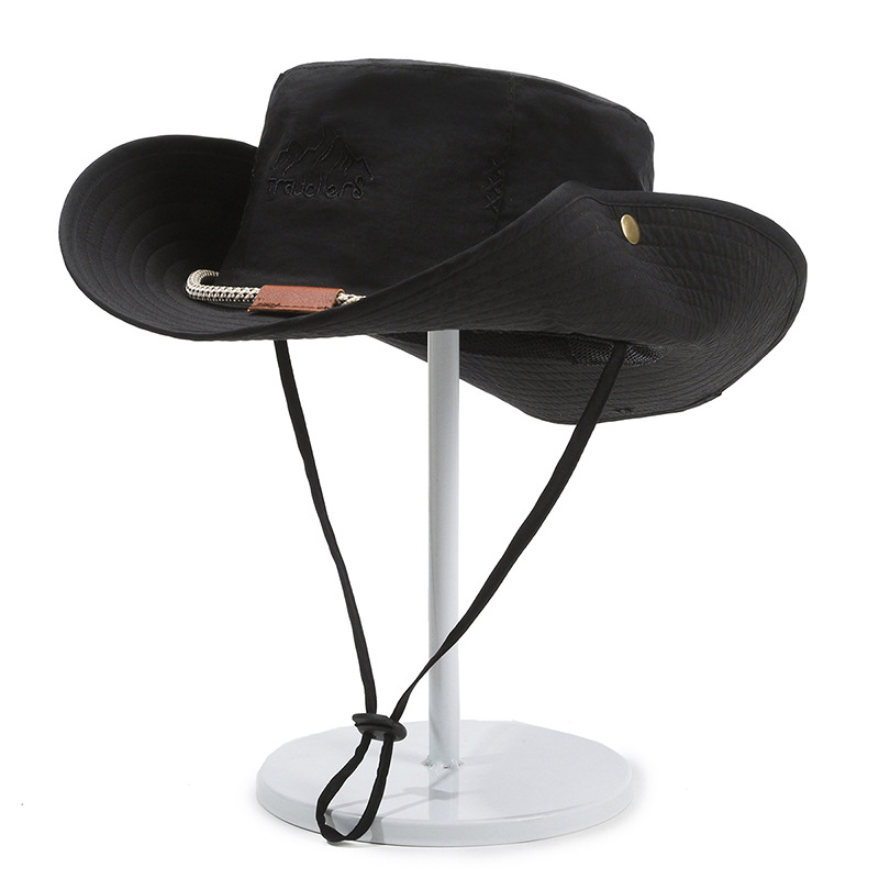 Randonnée Protection solaire Pêcheur Unisexe Vêtements de travail Camping en plein air Escalade Parasol Western Cowboy Style Chapeau_voghion.com