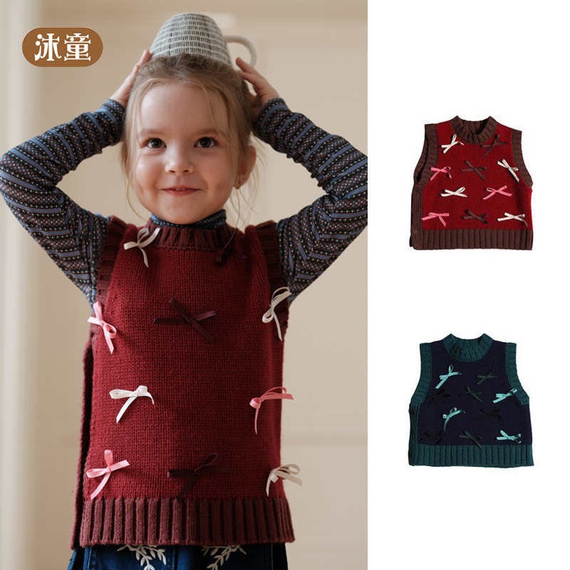 Children's Vest Winter Thickened Wool Vest 2026 Autumn and Winter Christmas New Year Sweet Red Versatile Girls' Top Children's Vest Winter Thickened Wool Vest 2026 Autumn and Winter Christmas New Year Sweet Red Versatile Girls' Top