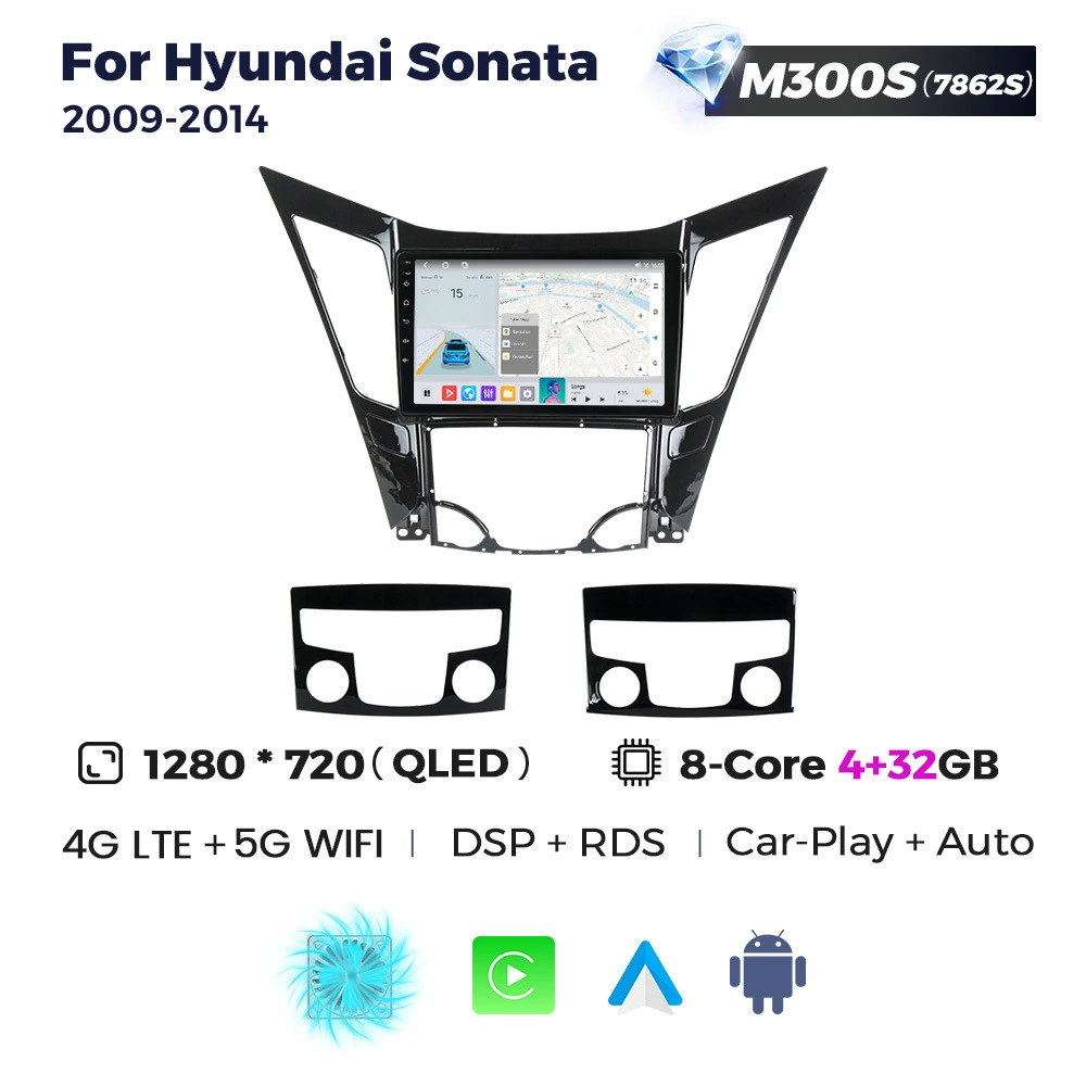 Подходит для автомагнитолы Hyundai Sonata 8 2009-2014 восьмого поколения, навигатор на Android в среднюю консоль