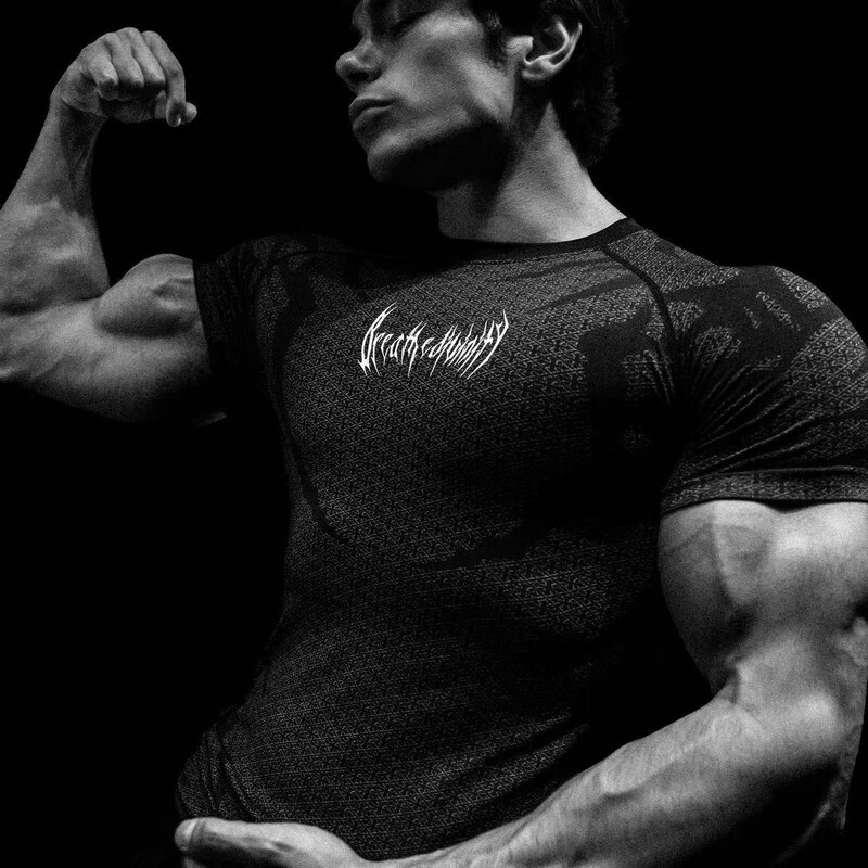 BD New Venom Short-Sleeve Summer Fitness Sports Casual T-Shirt Running Top Elastic Breathable Quick-Dry Half-Sleeve
