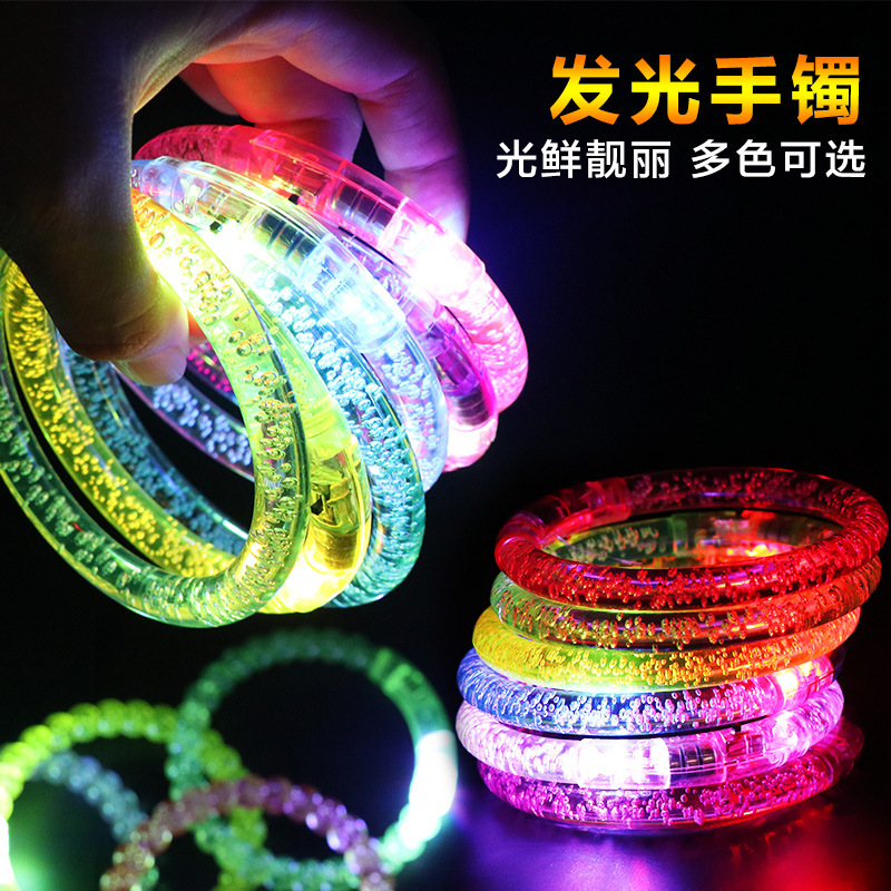 Glowing Bubble Bracelet, Acrylic Flash Bracelet, Fluorescent Bubble Wristband, Party Cheering Props, Kidsren's Toys