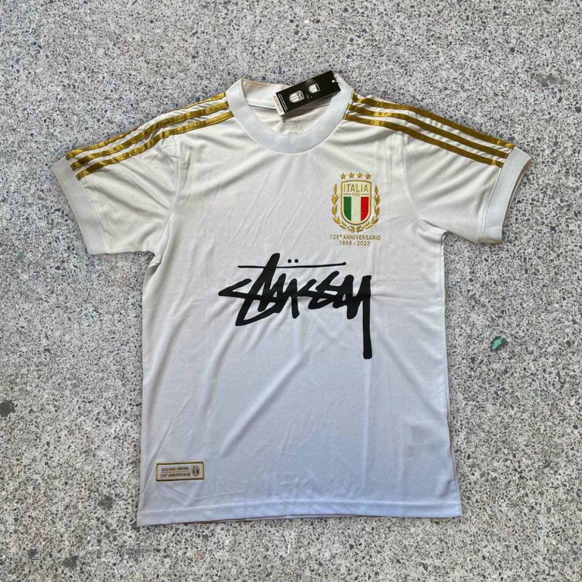 Футболка Stussy Stussy с подписью, Аргентина, Интер, Бразилия, Италия, Фламенго, короткие рукава
