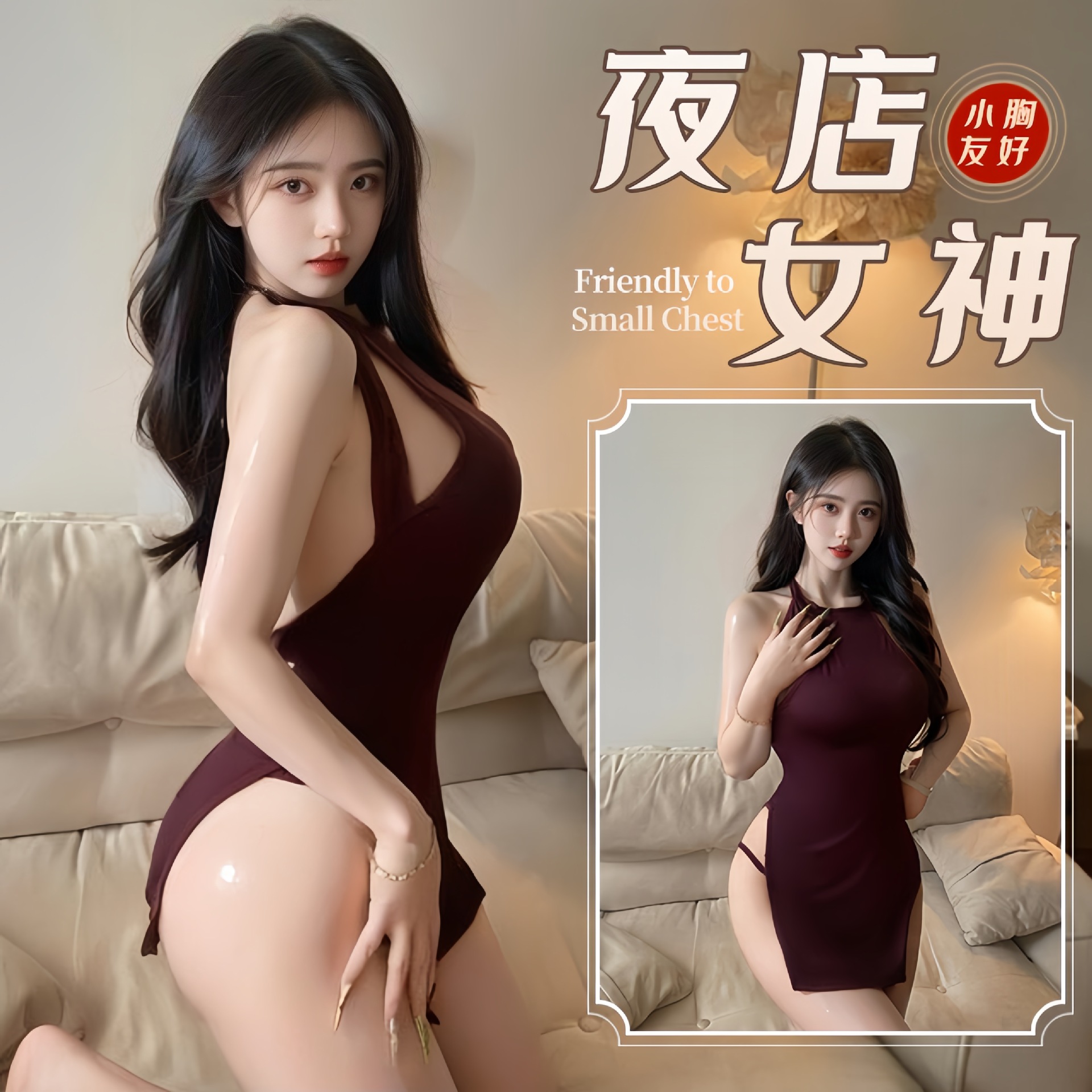 섹시한 란제리 등지없는 유혹 목에 매달린 슬림 핏 할로우 아웃 서스펜더 유니폼 플러스 사이즈 순수한 세트