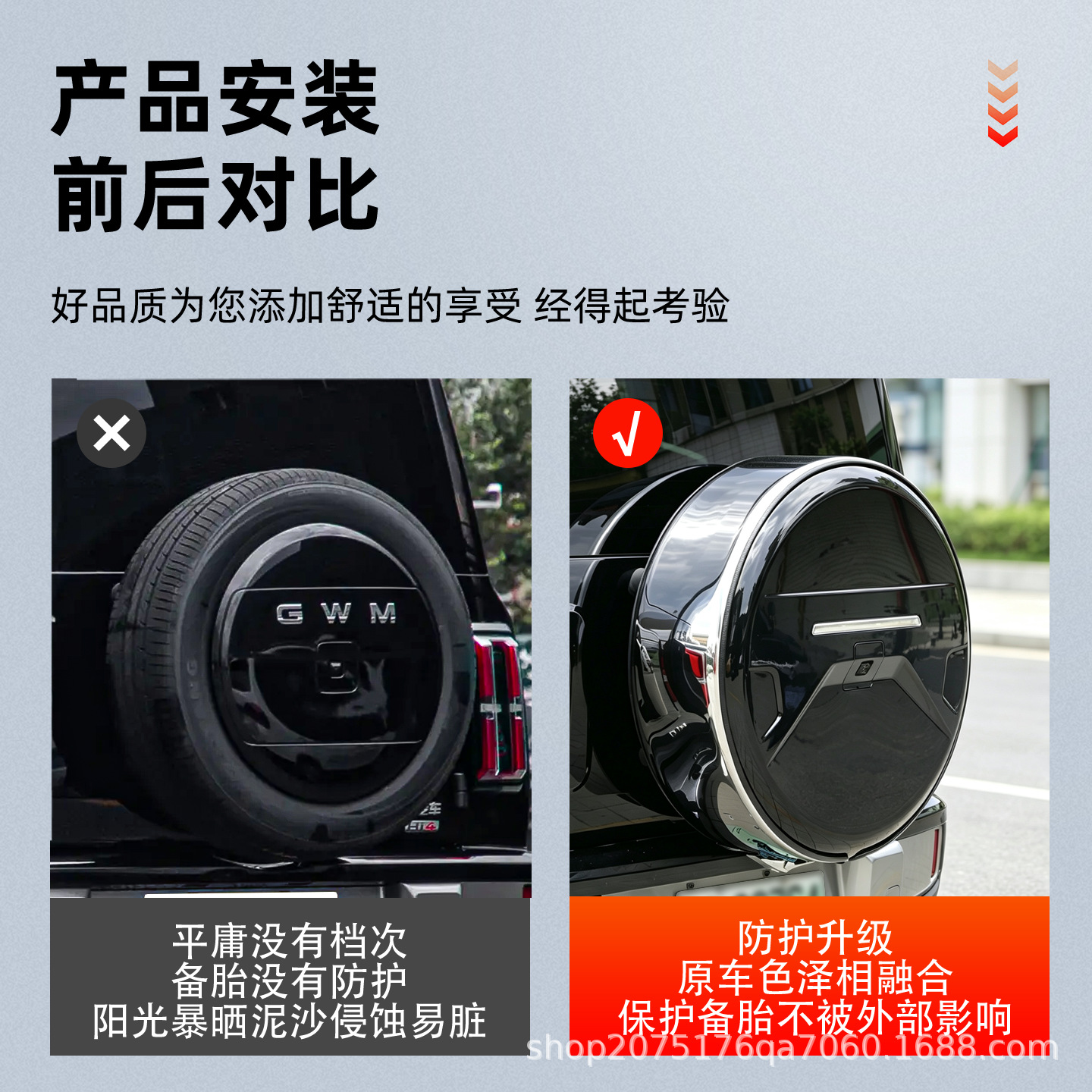 Great Wall H10 special protective spare tire cover, mecha-style split spare tire cover, specialized tire cover, modified exterior decoration