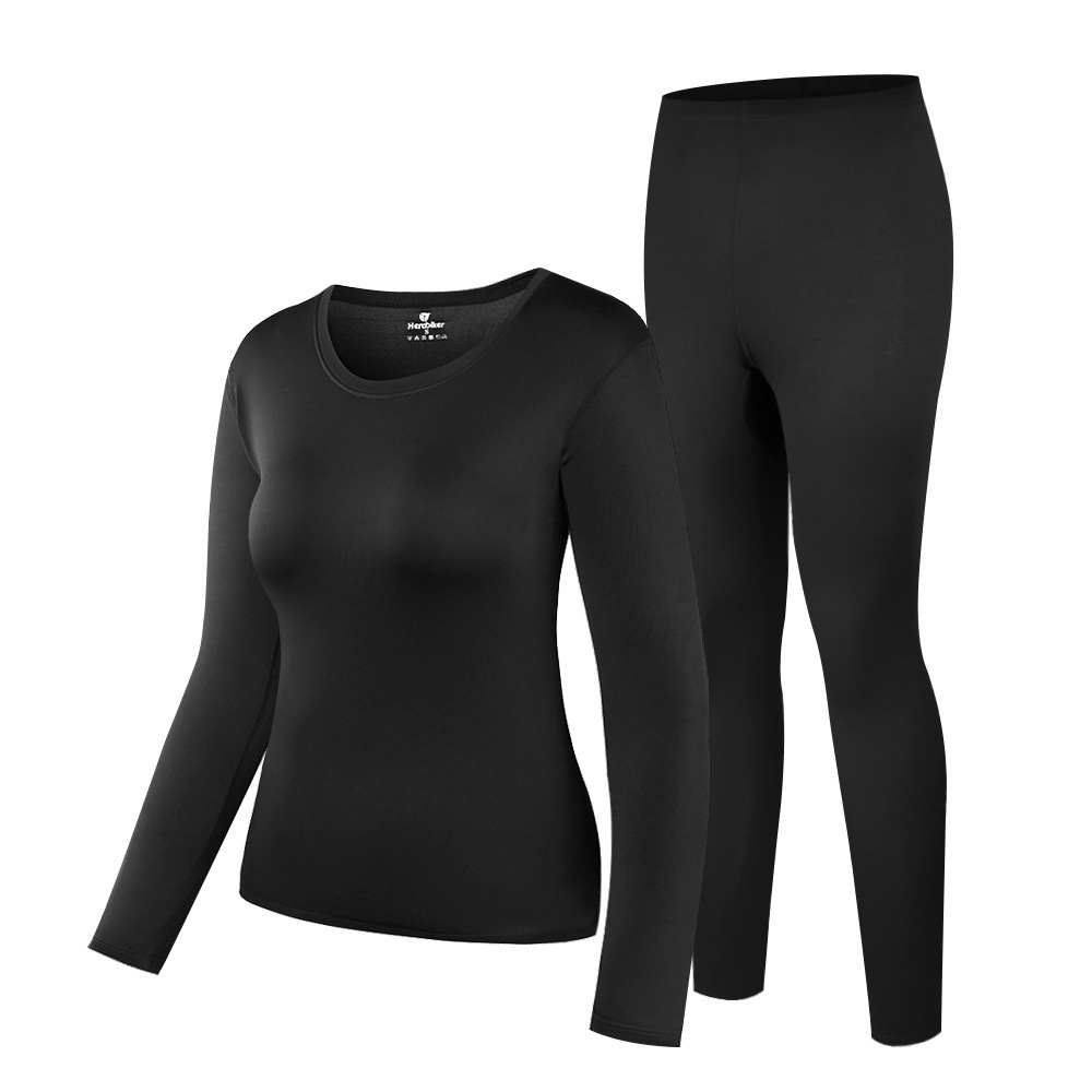 Herobiker ropa interior térmica traje de esquí la motocicleta apretado largo Johns invierno cuello redondo otoño