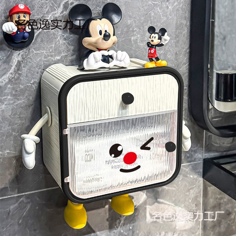 バスルームティッシュボックス家庭用壁掛けティッシュボックスバスルームトイレットペーパー収納ボックス高価値ロールペーパーボックス|undefined