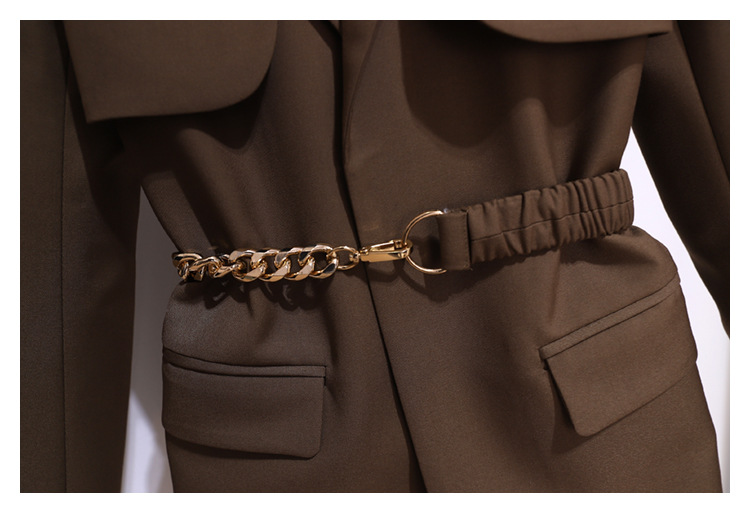 Coupe-vent pour femme, nouveau haut de style coréen, petite veste chic de couleur café, costume haut de gamme pour femme, printemps et automne_voghion.com