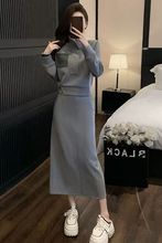 高级感休闲运动套装女春秋2025新款时尚减龄灰色卫衣半身裙两件套