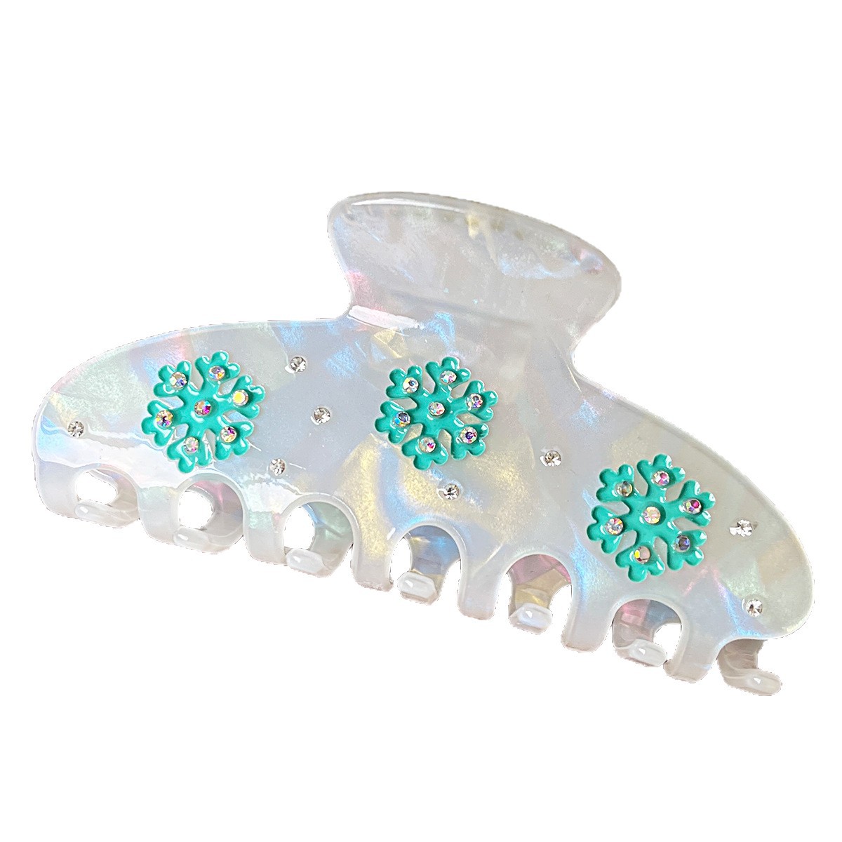 Acetato nicho diamante rosa amor agarrar clips retrógrado francés dulce niña europea y americana cabello de tiburón clips mujer