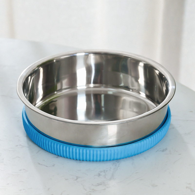 Perro tazón de comida de acero inoxidable tazón de gato protección del cuello tazón de fuente de bebida antideslizante comida para gatos tazón de arroz suministros para mascotas