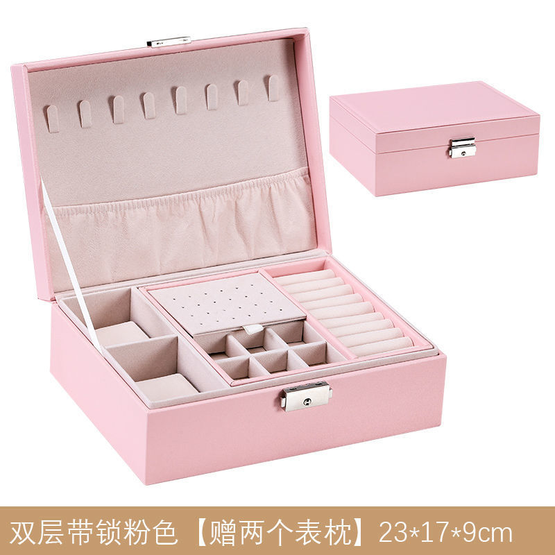 새로운 더블 레이어 핑크 [시계 2개 수납 가능]