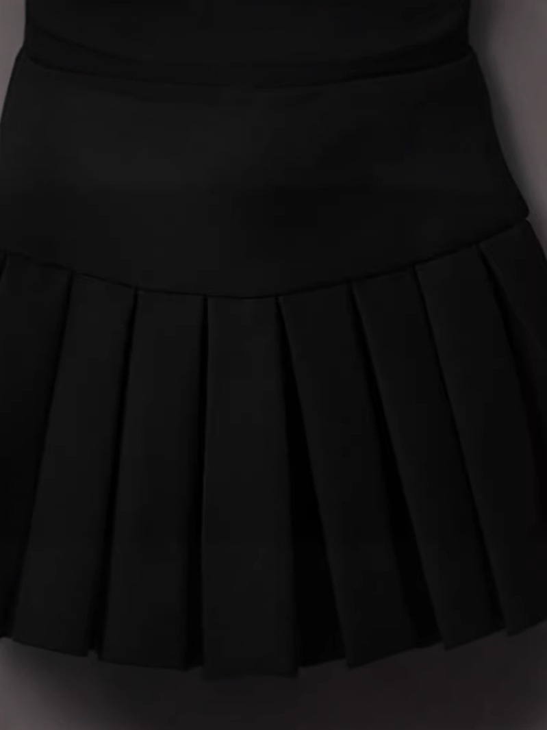 Demi-season autumn pleated skirt