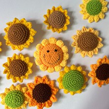 手工毛线钩织现货批发向日葵太阳花一举夺魁毕业季礼物DIY辅料