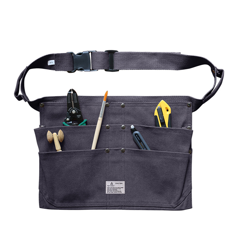Moderno simple delantal de lona gruesa talla hecha a mano bolsa de herramientas multifuncional pintura artesano ropa de trabajo delantal al por mayor