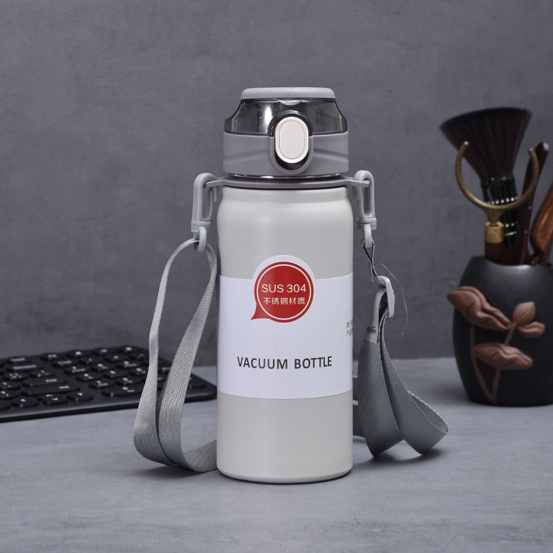 Fábrica de suministro directo 304 taza de acero inoxidable portable de gran capacidad taza de rebote doméstica con hervidor deportivo de paja