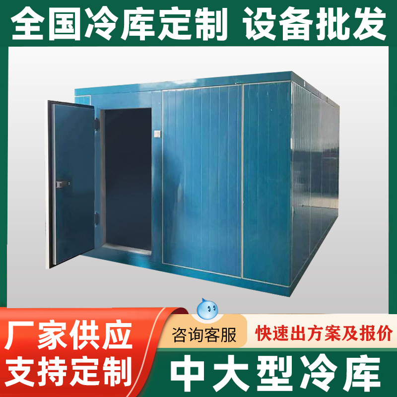 厂家直发集装箱冷库水果蔬菜肉类鲜花药品移动保鲜冷库机组速冻库
