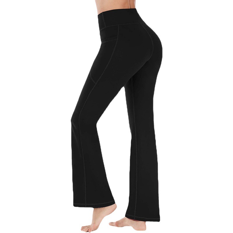 Nuevo desgaste exterior de las mujeres pantalones de moda adelgazamiento estiramiento popular yoga pantalones de pierna ancha leggings yoga pantalones al por mayor 452