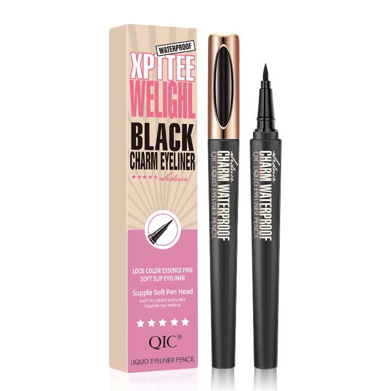 Cross-border makeup QIC membrane force rich mascara waterproof thick long curling silicone brush head 4D mascara