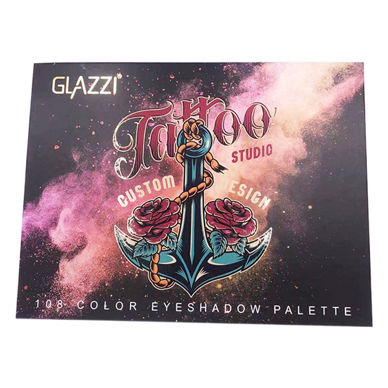 Europeo y americano nicho ojo sombra ins super popular 108 color ojo sombra placa impermeable maquillaje artista rendimiento maquillaje placa cos