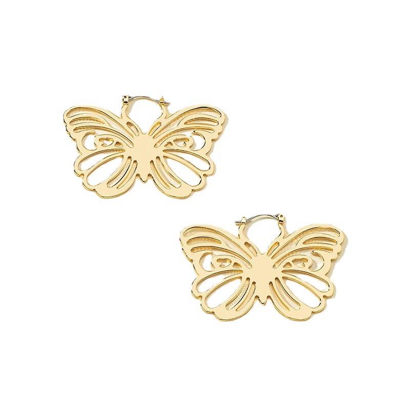 Summer brand fashionable metal trend earrings, European style, 2022, simple and elegant design