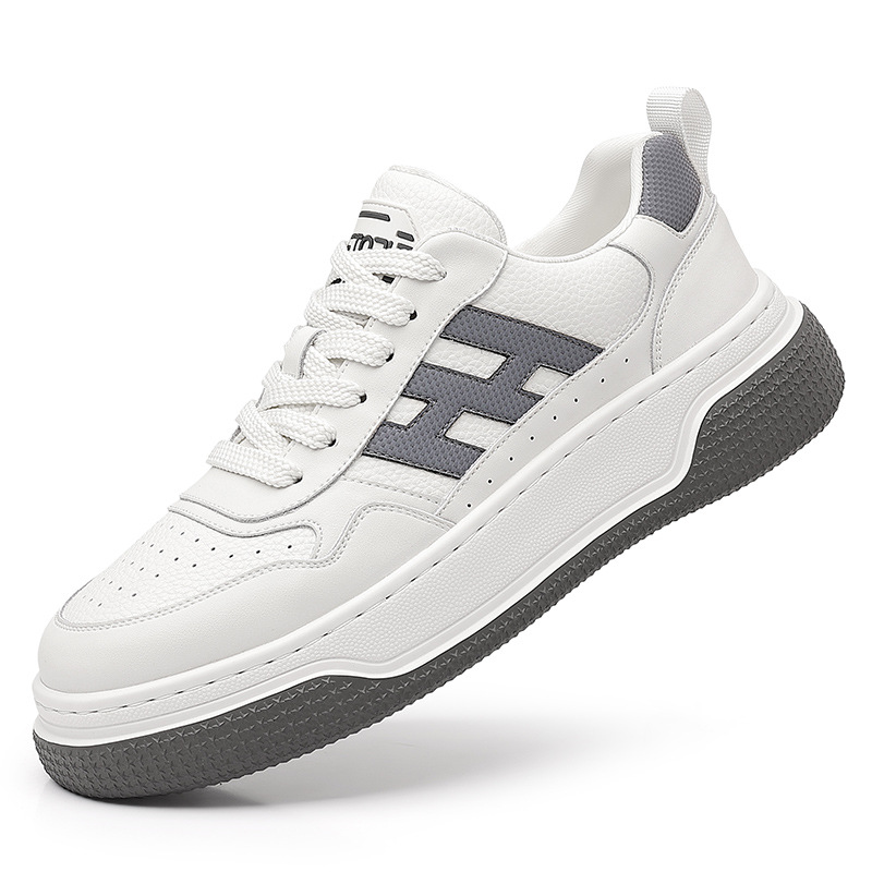 Primavera nuevas zapatillas de deporte para hombre transpirables tendencia coreana ligera absorción de impactos zapatos casuales deportivos zapatos blancos hombres al por mayor