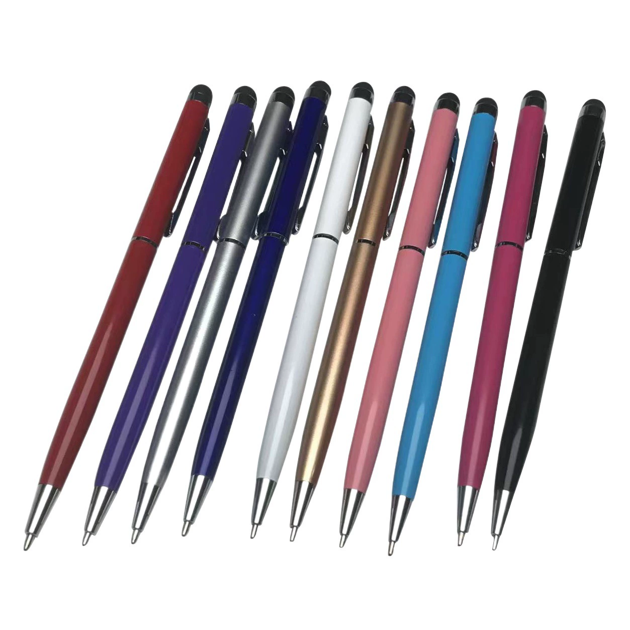 Зубочистка универсальная однотонная металлическая шариковая ручка для мобильного телефона стилус с сенсорным экраном двухфункциональный планшет емкостная ручка стилус