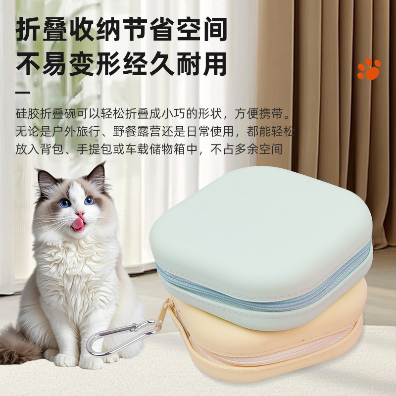 Nuevo tipo transfronterizo doble tazón colgante taza de agua portátil perro gato fuera de beber agua alimentando tazón plegable mascota hervidor de agua