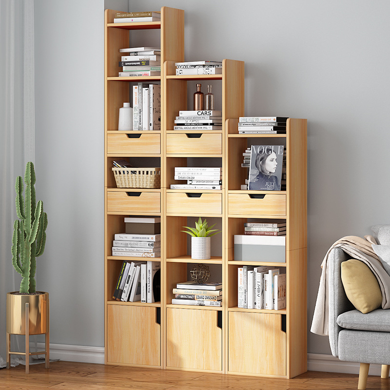 Bookshelf Storage Rack, Floor-Standing, Minimalist & Creative Design, Multi-Tiered Storage Unit for Students, Space-Saving Home Use, Compact Bookcase for Kids' Bedrooms