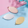 Spot hot -selling mirror stainless steel outer geometric small tag DIY elliptical laser jewelry accessories