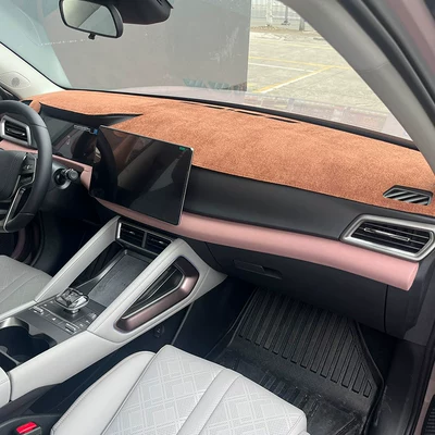 Byd Yuan up Dashboard Light-Proof – Günəş əleyhinə siperlik - yuan-up-suede-brown-no-embroidery