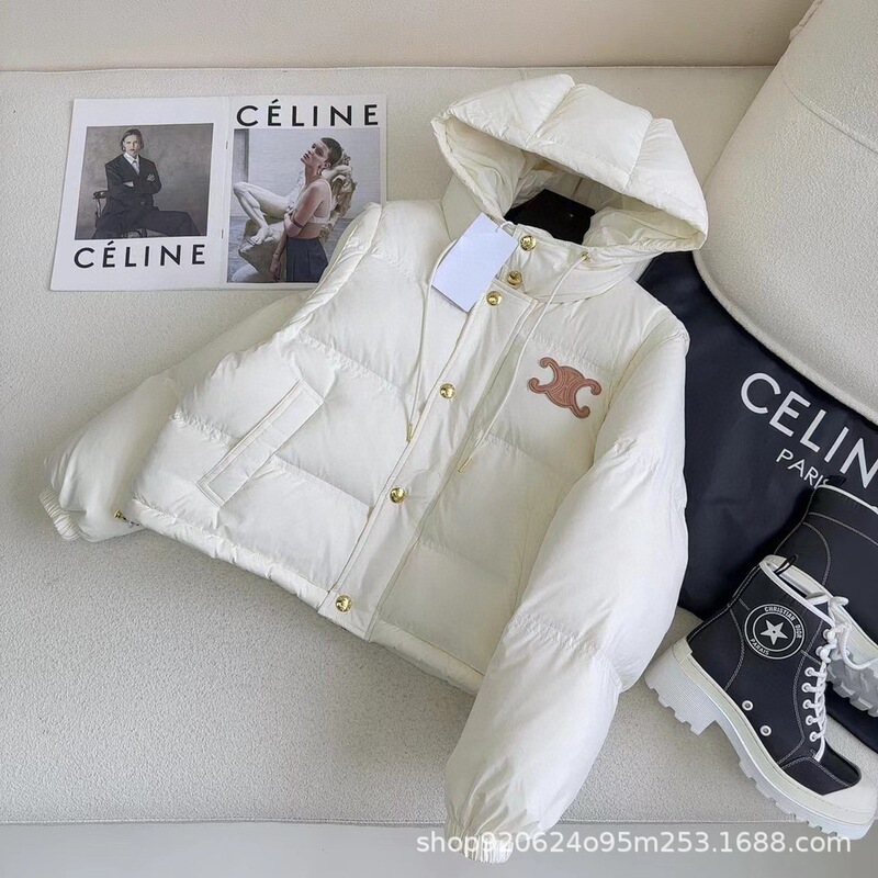 26 Fall/Winter New Style Detachable Sleeves (Two Ways to Wear) Leather Logo Decoration Long Sleeve Down Jacket
