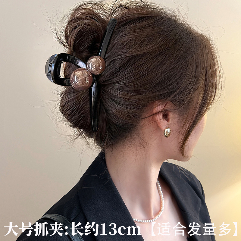 卡通饼干抓夹女高级感2025新款后脑勺鲨鱼夹爱心发夹气质盘发头饰|undefined